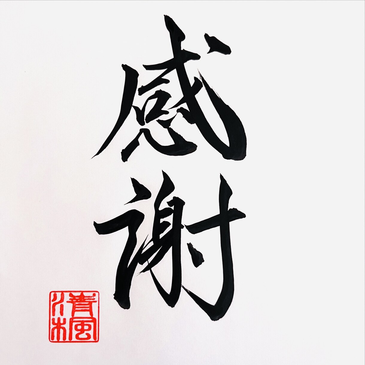 世界に一つの書作品を作ります 家族やペットの名前、好きな言葉を心を込めてお書きします イメージ1