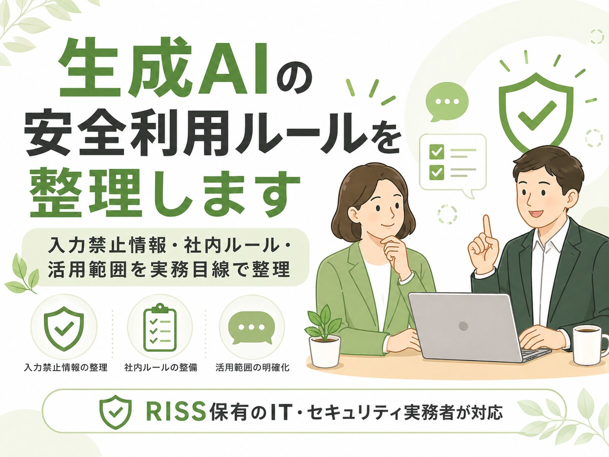 ChatGPT等の社内利用ルールを整理します 国家資格保有者が入力禁止情報や社内ルールを実務目線で整理 イメージ1