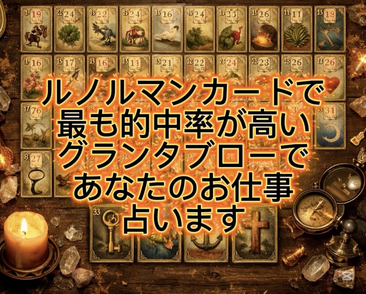 当たりすぎ注意　仕事運に特化して視ます グランタブローで見るあなたの今後の流れ イメージ1