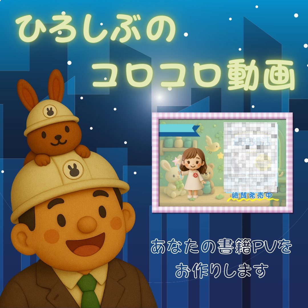 ねんどのコロコロ動画✩あなたの出版こねこねします 書籍出版に併せてねんど風イラストを使ったPR動画作成します イメージ1