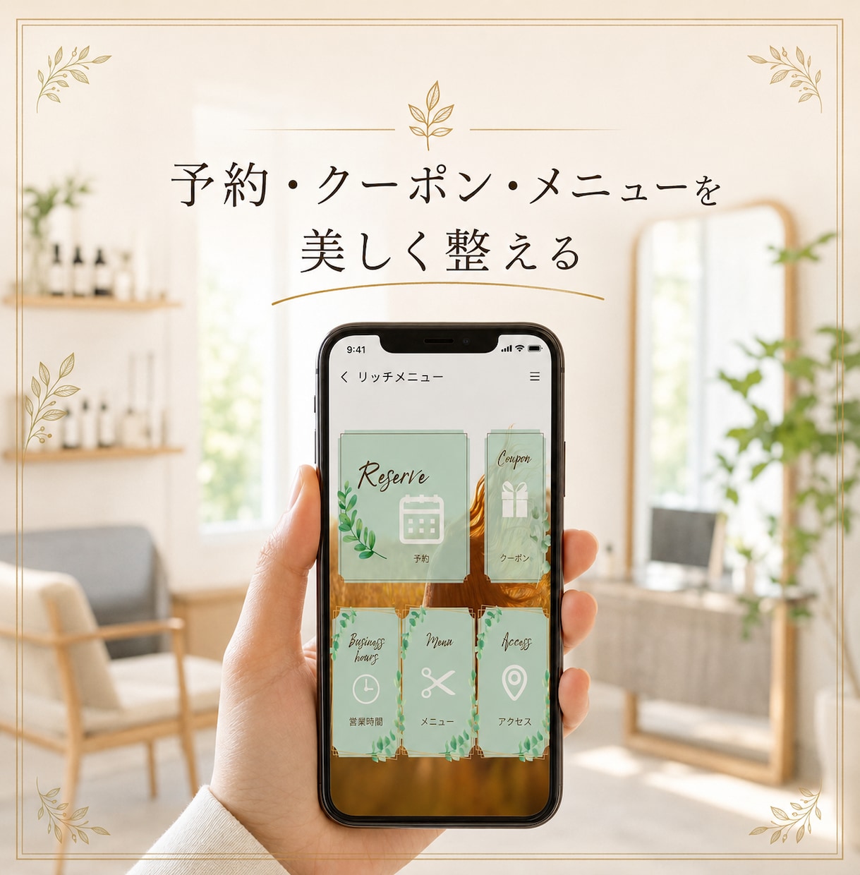 予約につながる リッチメニュー作成します 個人サロンの現場目線で 予約しやすい導線をご提案 イメージ3