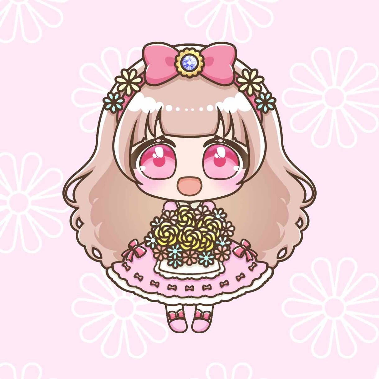あなたのお姿で制作！春の量産SDイラスト制作します 使いやすい、見やすくかわいいミニキャラを丁寧に仕上げます！ イメージ3