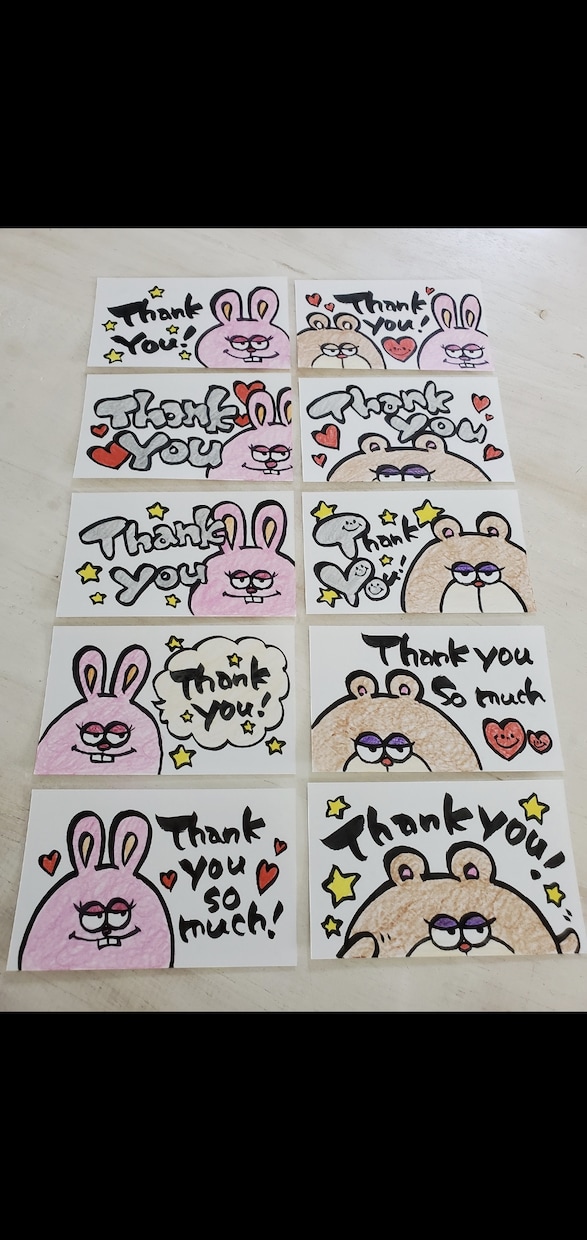 手書きのメッセージカードおつくりします 気持ち伝わる、温もりたっぷりのカードをおつくりします♪ イメージ3
