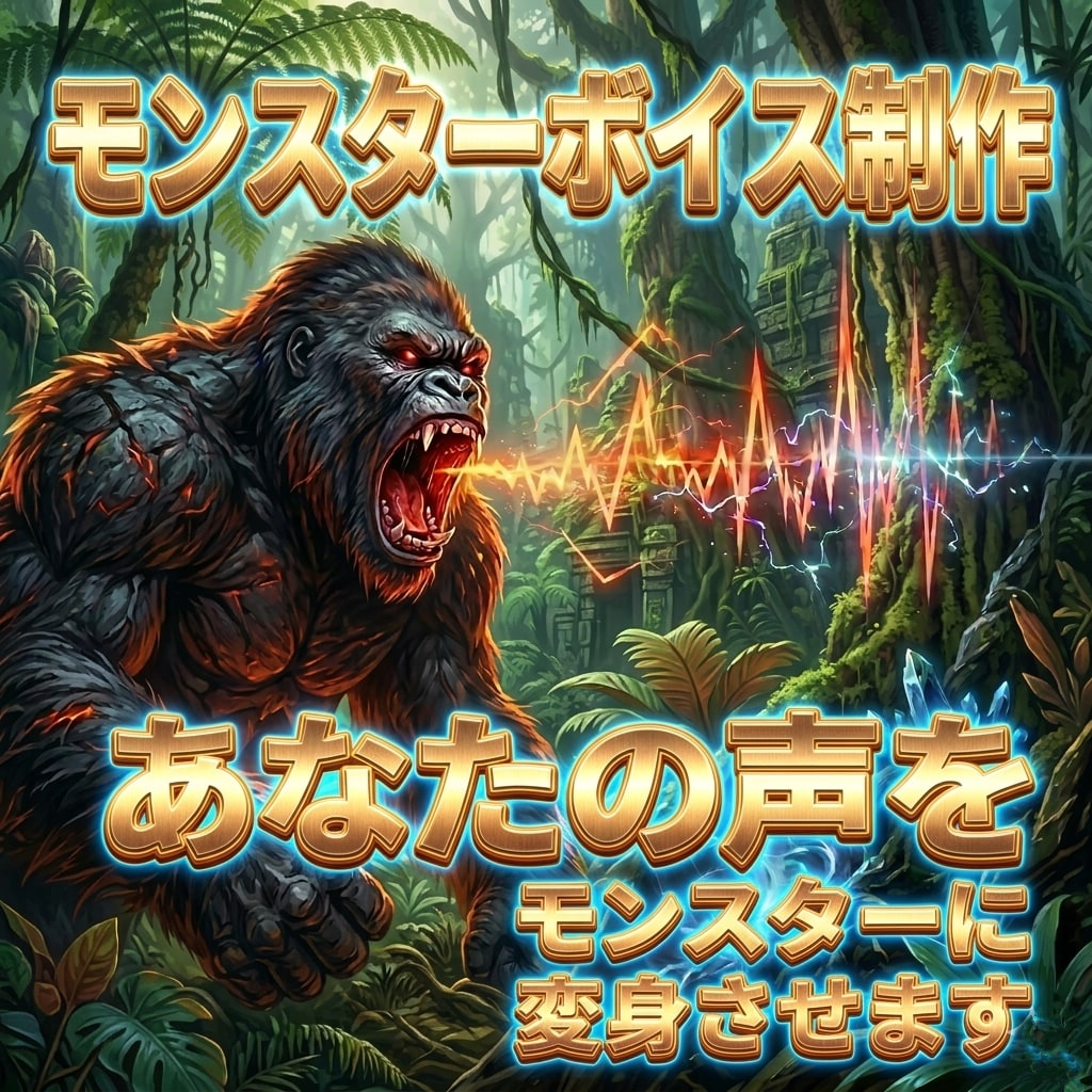 モンスターボイスを制作いたします 特殊なプラグインで、あなたの声をモンスターに変身させます イメージ1