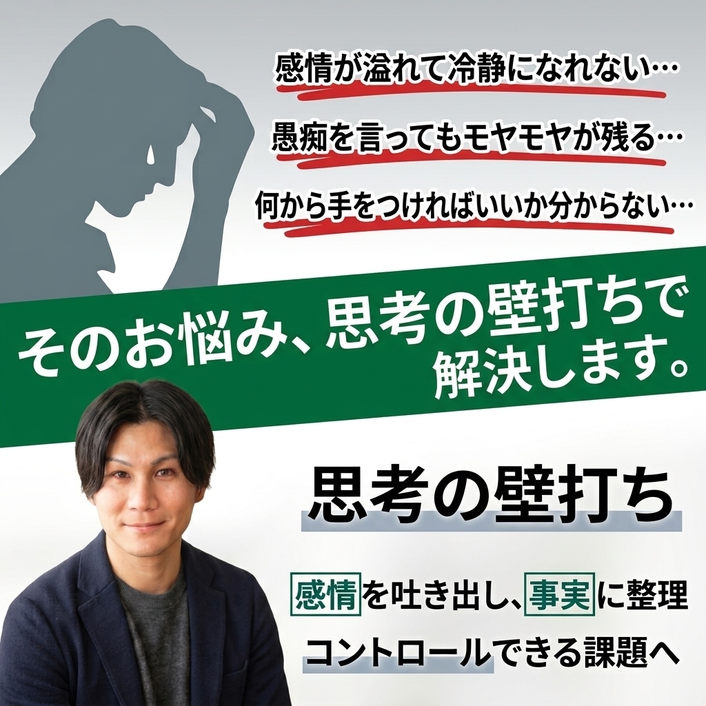 本音を吐き出し、モヤモヤを事実へ整理します 愚痴で終わらせない！自分が変えられる課題を見つける思考整理 イメージ1