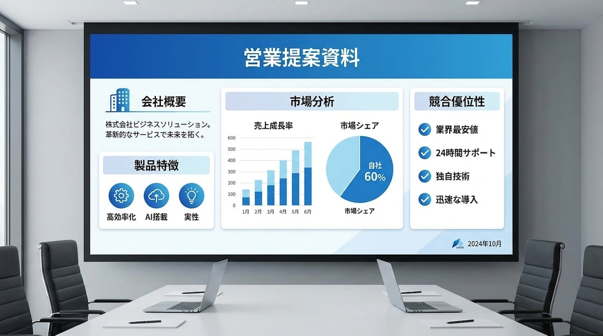 最短24時間で伝わる資料を作成します 営業資料・企画書を超高速作成！修正3回無料・データ分析込み イメージ3