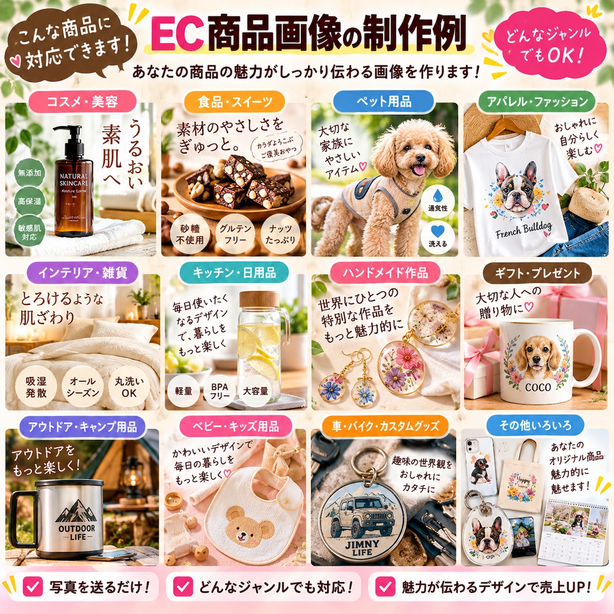 伝わるEC商品画像を3枚作成します 商品画像＋キャッチコピー＋説明文までお任せ イメージ4