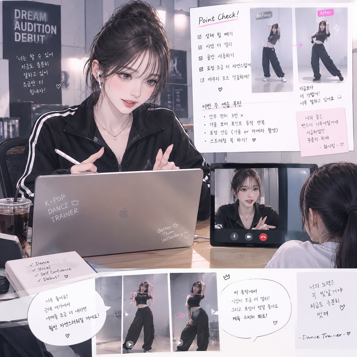 Kpopアイドルオーディションの指導をします 過去大手から中小事務所通過実績あり、リアルタイムで評価 イメージ1