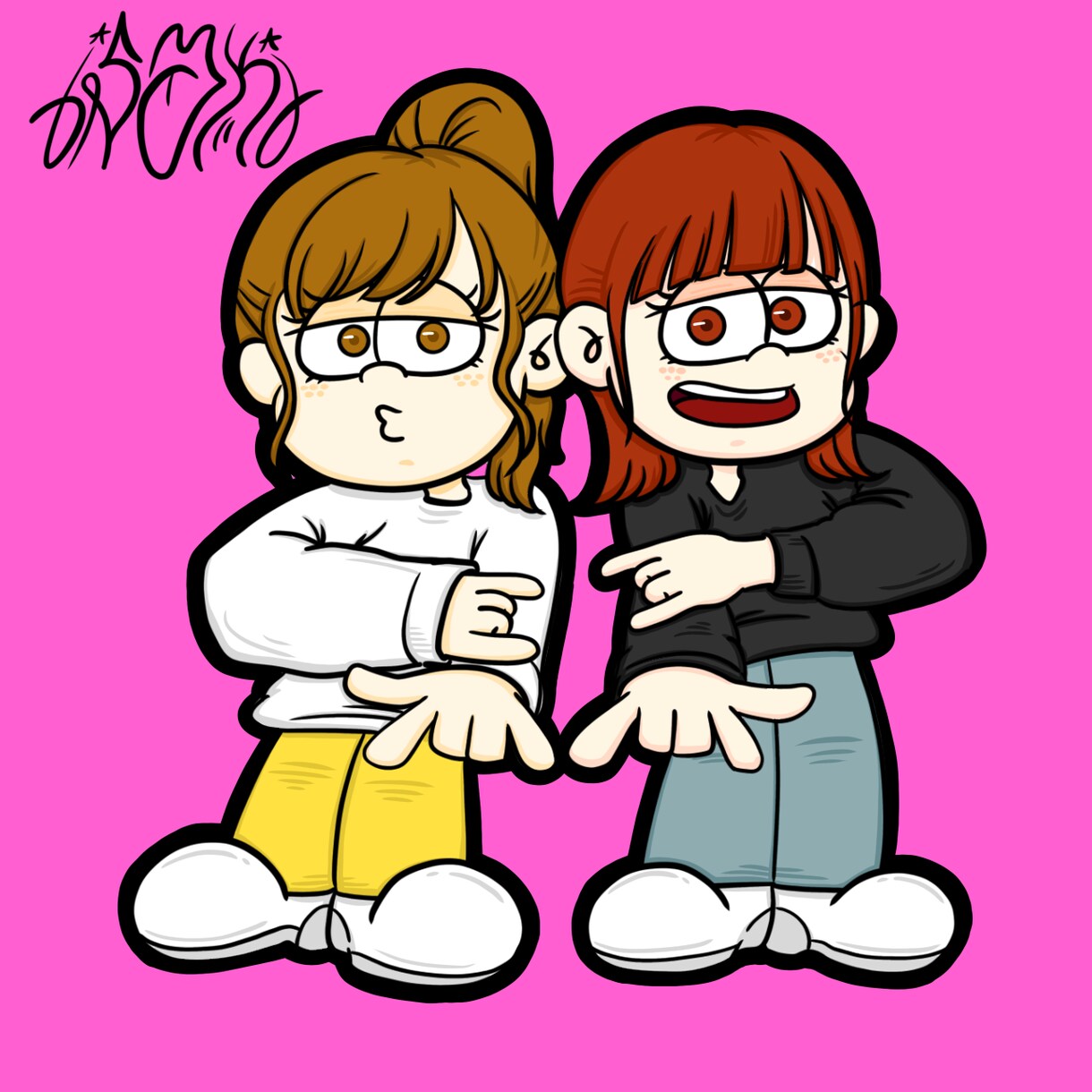 ポップで可愛い似顔絵を描きます まるでカートゥーンの世界に入ったような1枚に仕上がります✨️ イメージ1