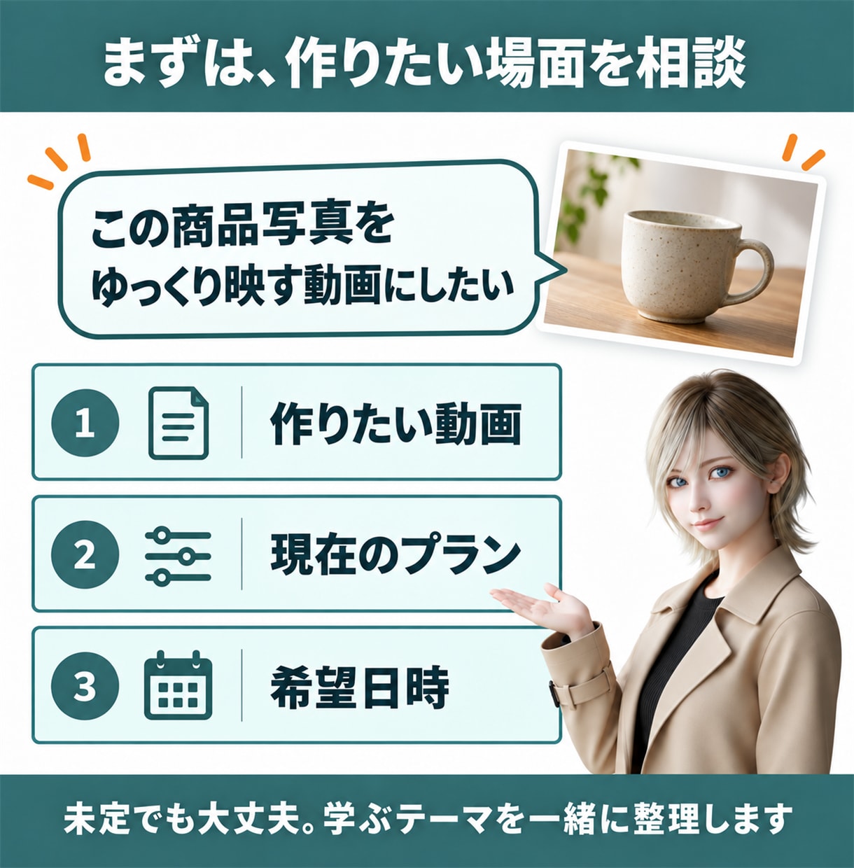 写真から動画へRunwayの使い方を教えます 初心者向け60分｜動かす・指示を直す・保存を個別に練習 イメージ15