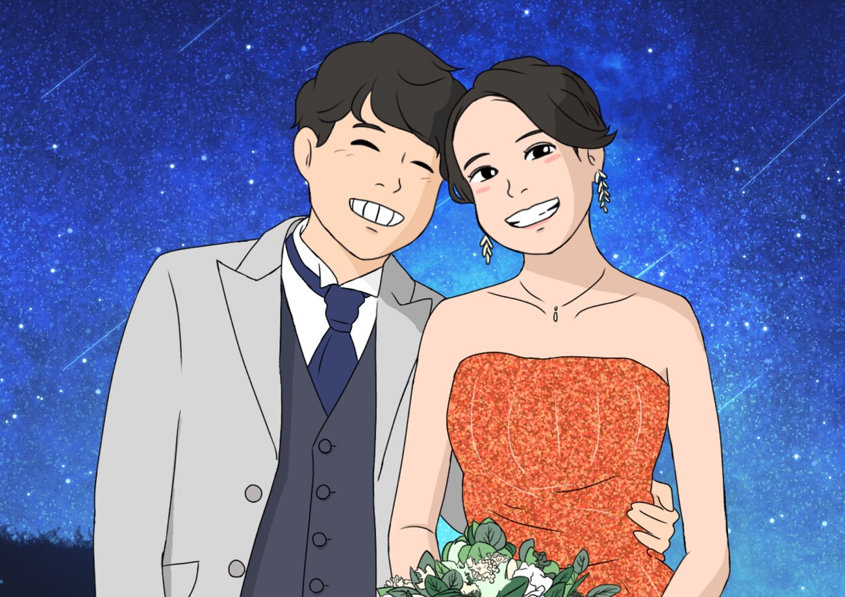 ジブリ風★可愛いペアイラスト描きます 映画に出てきそうなイラストはいかがですか？ イメージ3