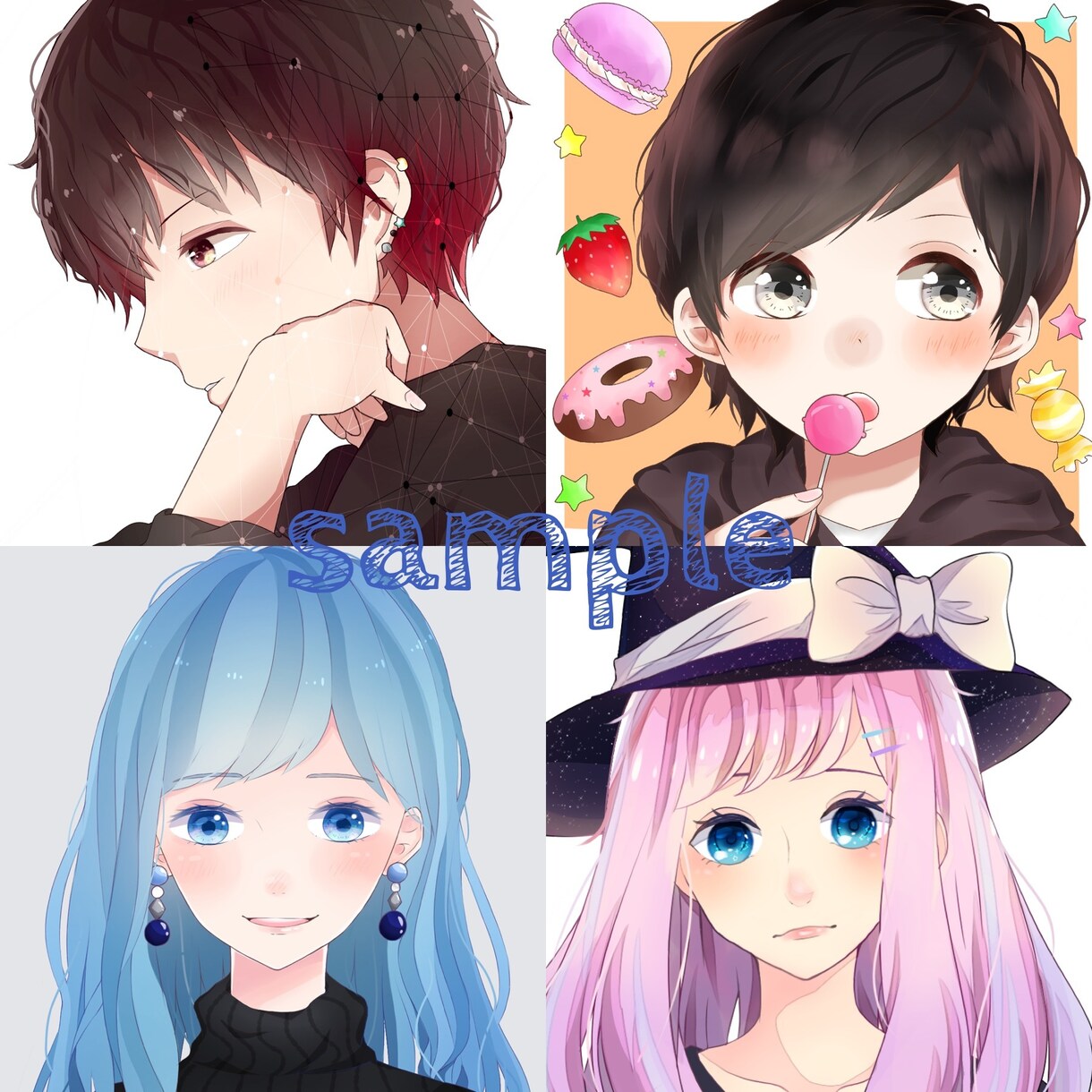 ご希望のアイコンイラスト描きます SNSなどで使う自分専用のアイコンが欲しい人に♡ イメージ2