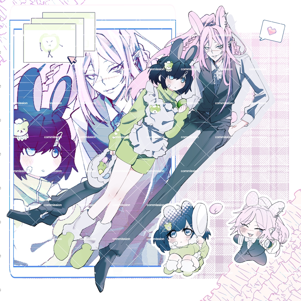 短納期可能◎かわいい詰め込みイラスト描きます 配信用MV、サムネやSNSのアイコンなどなんでも◎ イメージ2