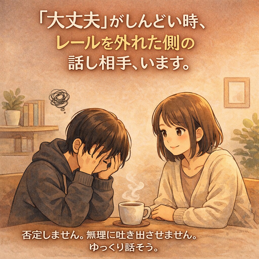 進路や将来の不安、30分ゆっくり話聞きます 	「大丈夫」って言われるのがしんどい人へ イメージ1