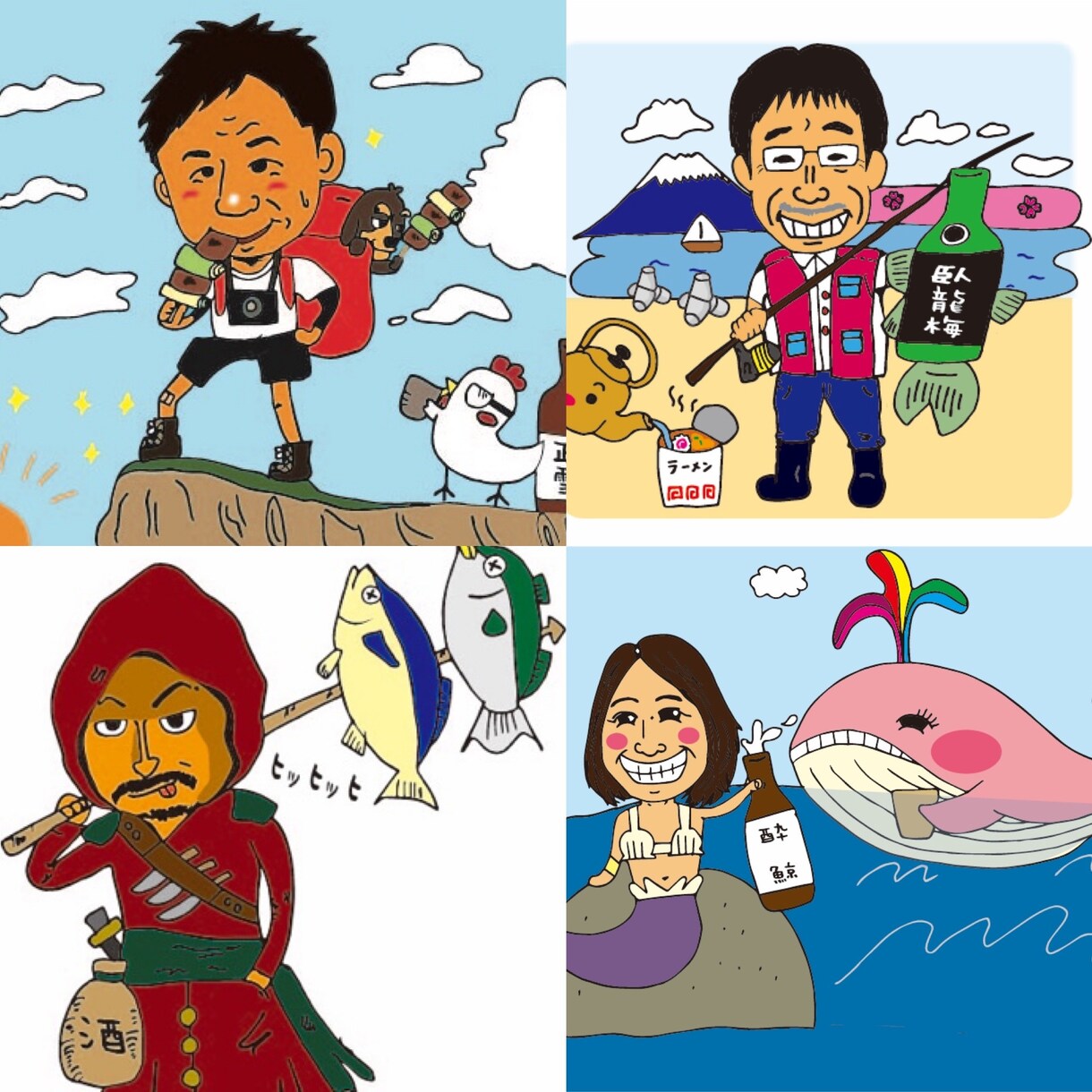 sns用アイコンなどの似顔絵イラストお描きします アイコン用、背景用など、一度ご相談下さい☆ イメージ10