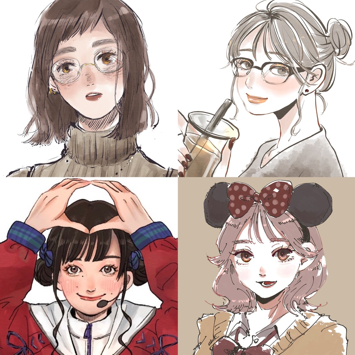 似顔絵アイコン描きます 似顔絵、アイコン画像、スイーツなど幅広く イメージ4