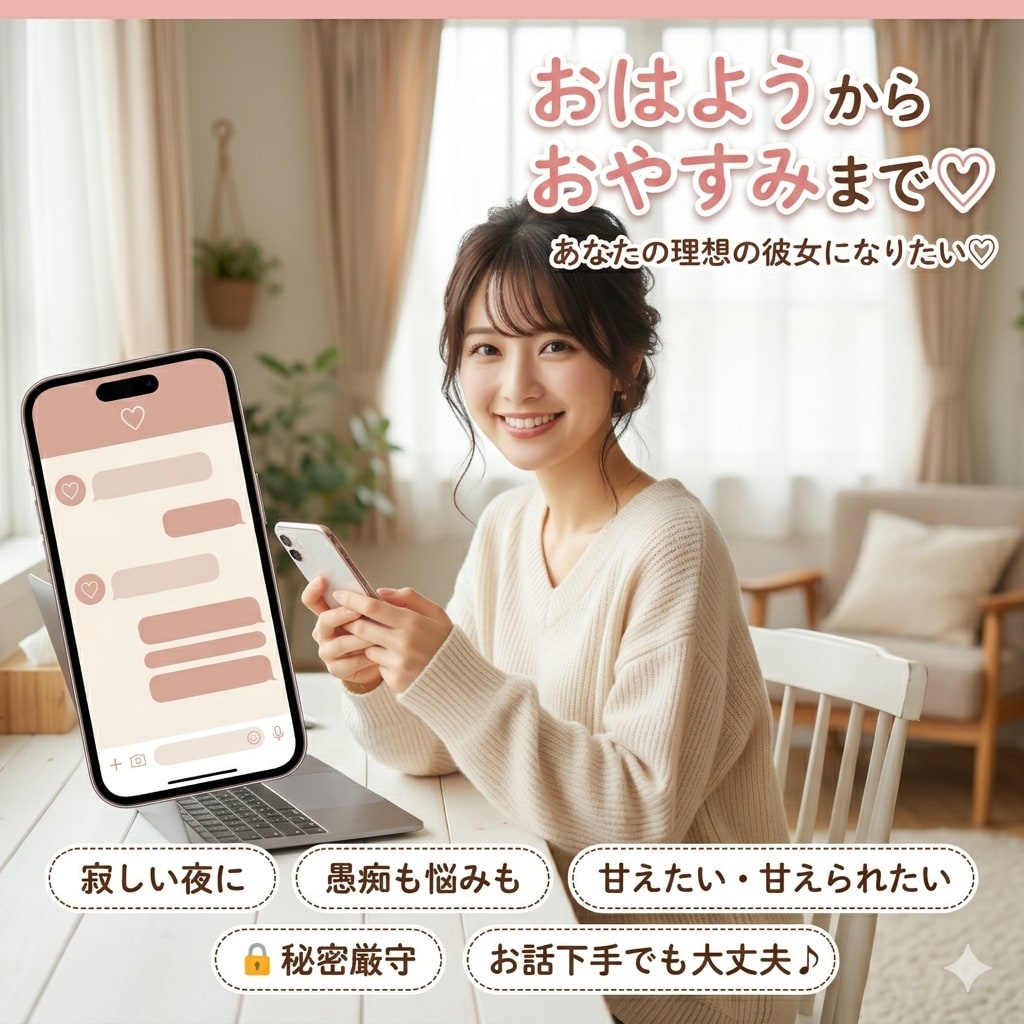 24時間限定♡あなたの彼女になります 男性限定♡レンタルチャット彼女♡20代女性 イメージ1
