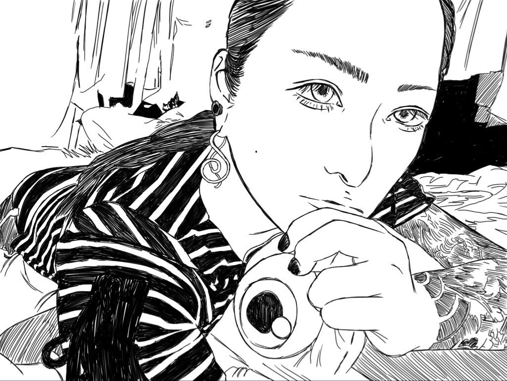 似顔絵。アイコンに使えると思います 主に模写です。キメキメの自撮りを少し味のある感じで描きます。 イメージ5