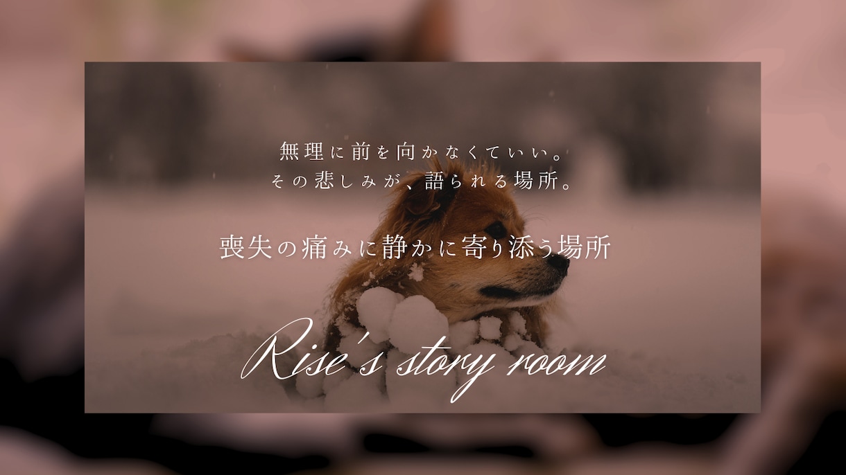 喪失の痛みに静かに寄り添います あなたの喪失の想いを語れる場所 イメージ1