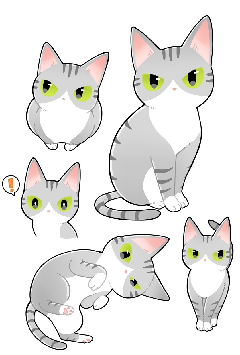 猫ちゃんのイラストお描きします 〜猫ちゃん好きのためのイラスト〜ラフ修正制限なしです イメージ3