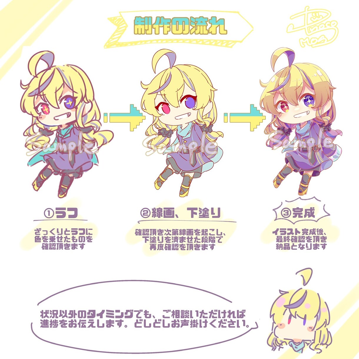 グッズや動画で使えるデフォルメイラスト描きます カラフルでポップ！目を引くイラスト  作れます！！ イメージ2