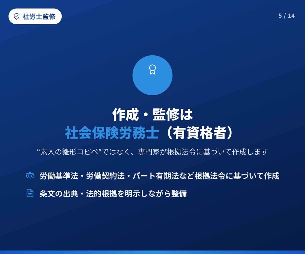 会社にとって「強い就業規則」を作成します 会社独自のルールを盛り込んだオリジナルの強い規定を作成 イメージ6