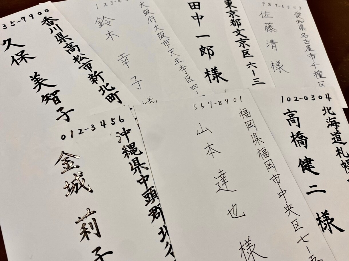 年賀状の宛名を代筆します 手書きだからこそ温もりが伝わる年賀状☆ イメージ1