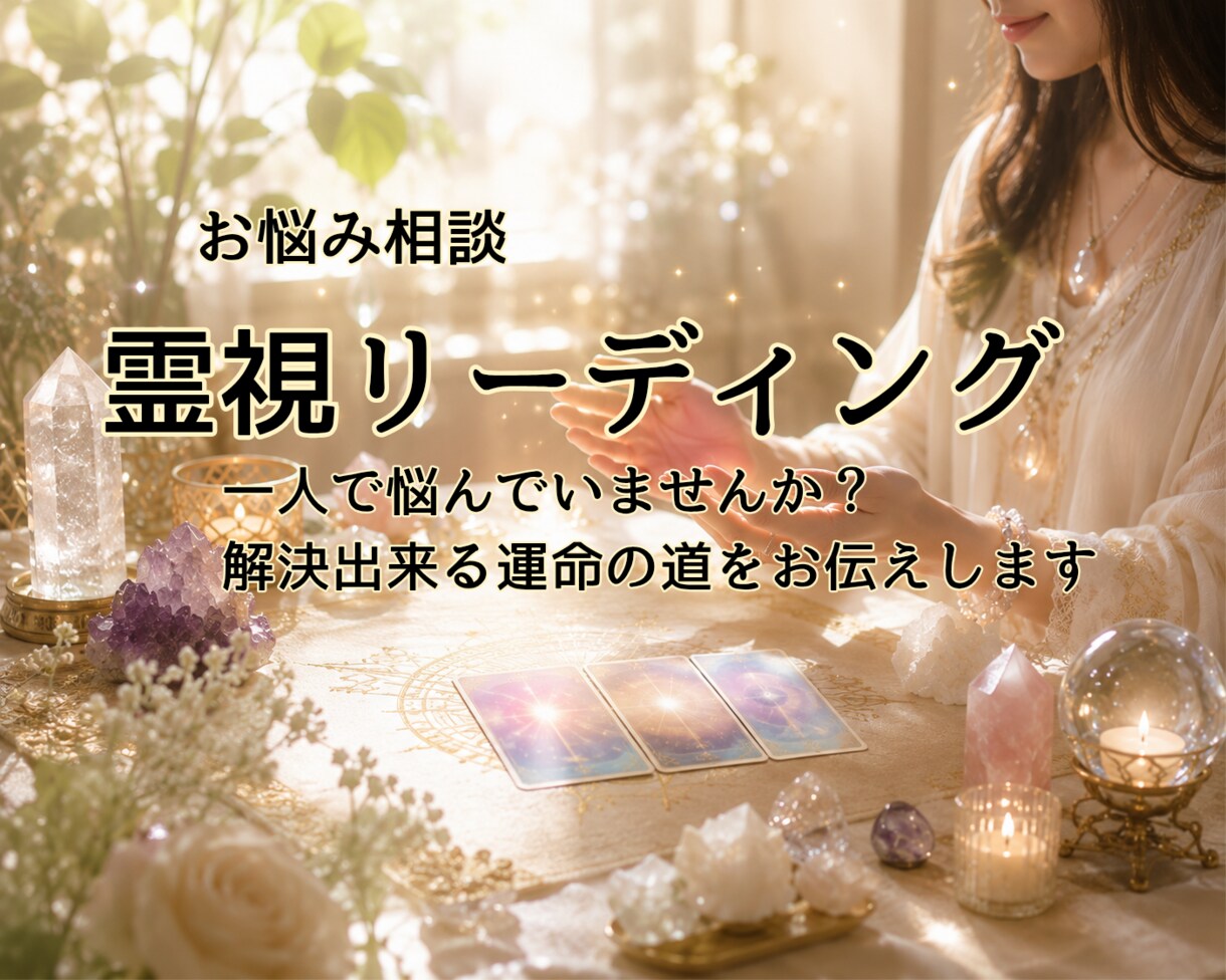 悩みの解決、霊視リーディングいたします 複数ある運命の道からより良い道をご案内します。 イメージ1