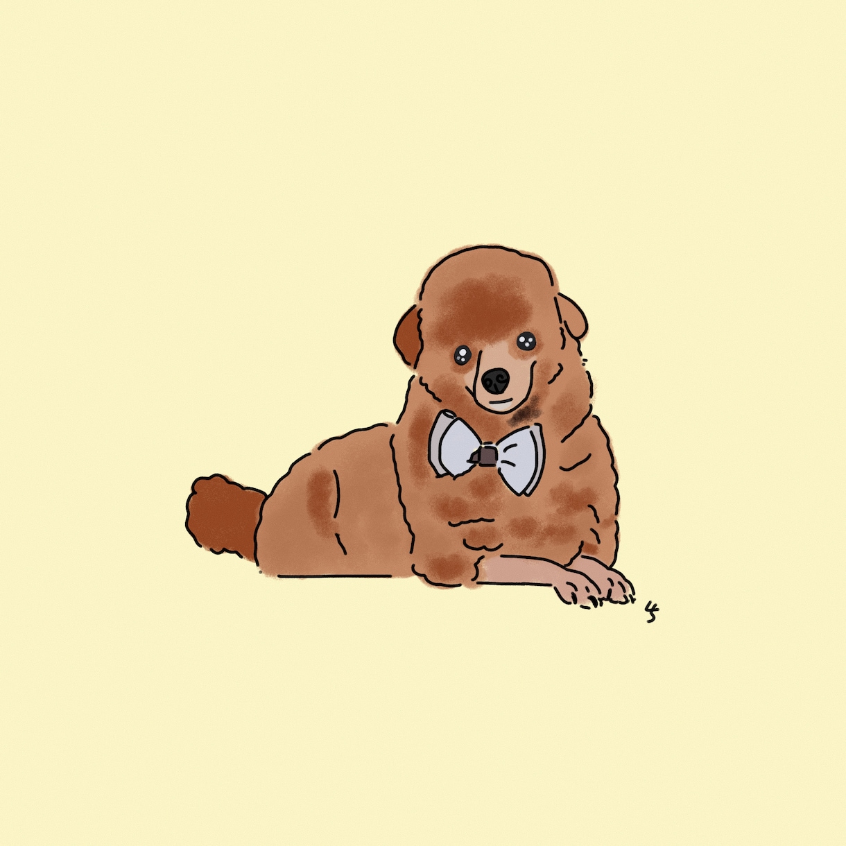 わんちゃんねこちゃんのデジタルイラスト描きます あなたのかわいいペットをシンプル線画で描かせてくださいᐝ イメージ9