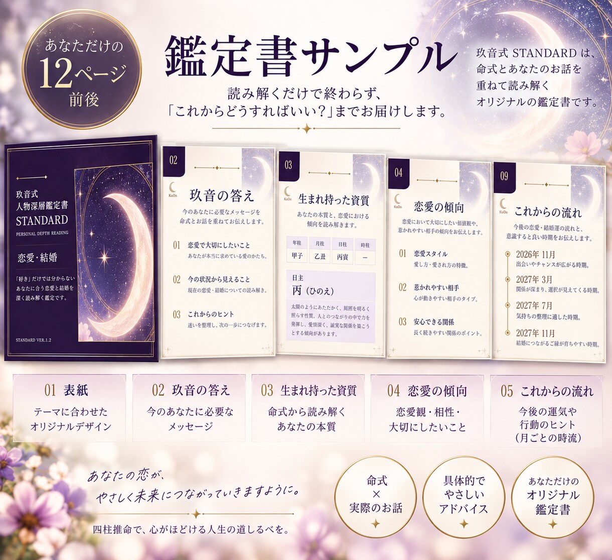 恋愛・結婚の迷いを深く読み解きます 命式だけで決めつけず、あなた自身を確かめて鑑定します イメージ4