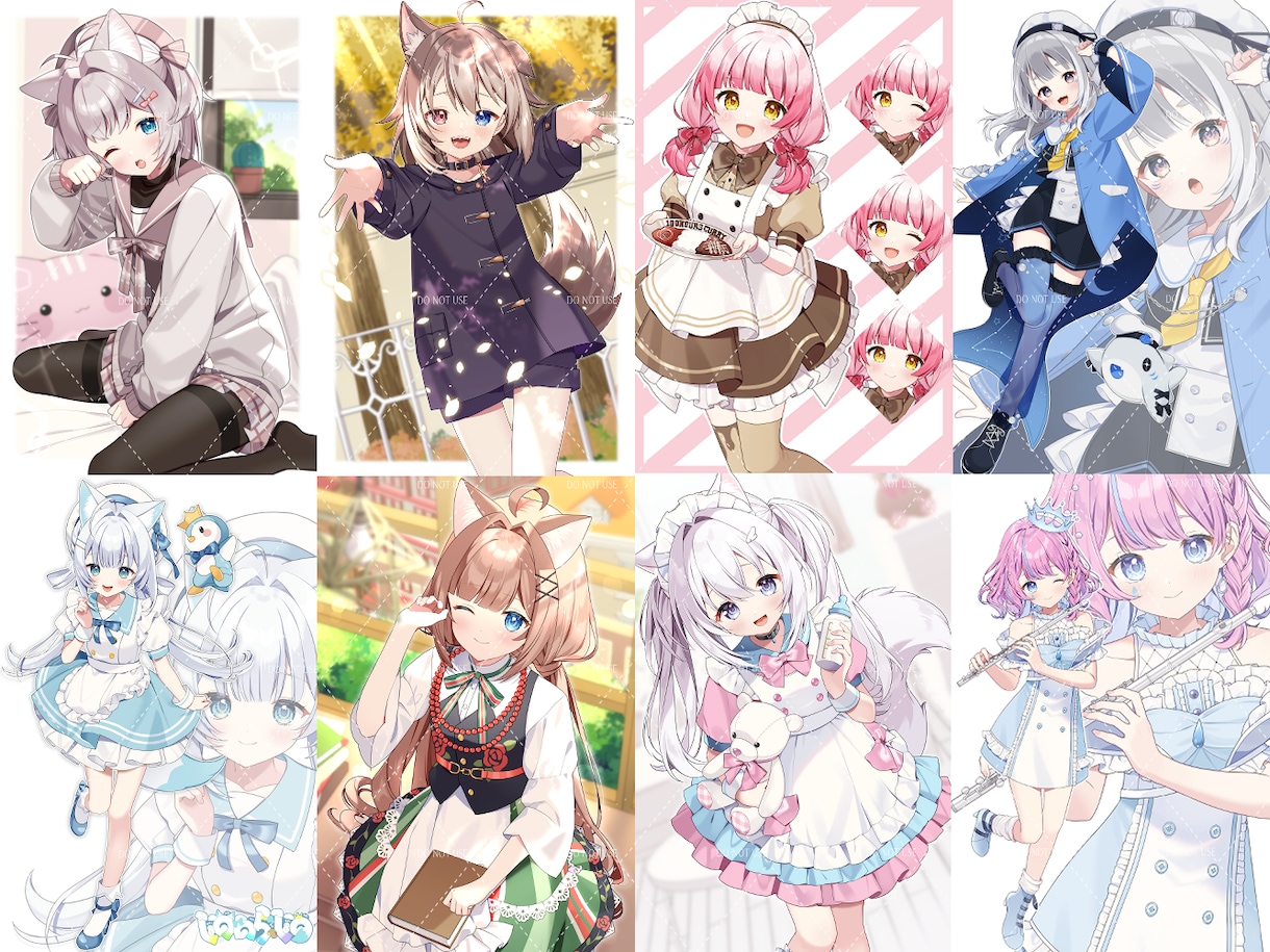 一枚絵、立ち絵など描きます TRPGの立ち絵やVtuber様の動画用イラストなど！ イメージ2