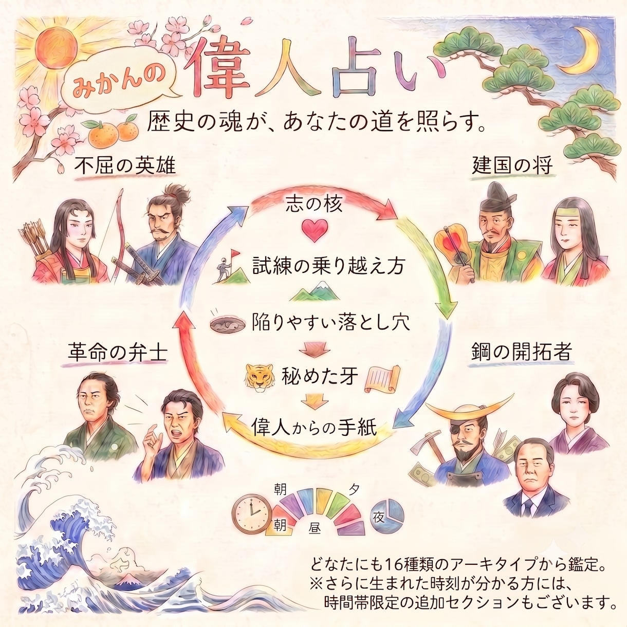 偉人占いタイプ鑑定します 志と試練を歴史上の人物に重ねて読み解きます イメージ1