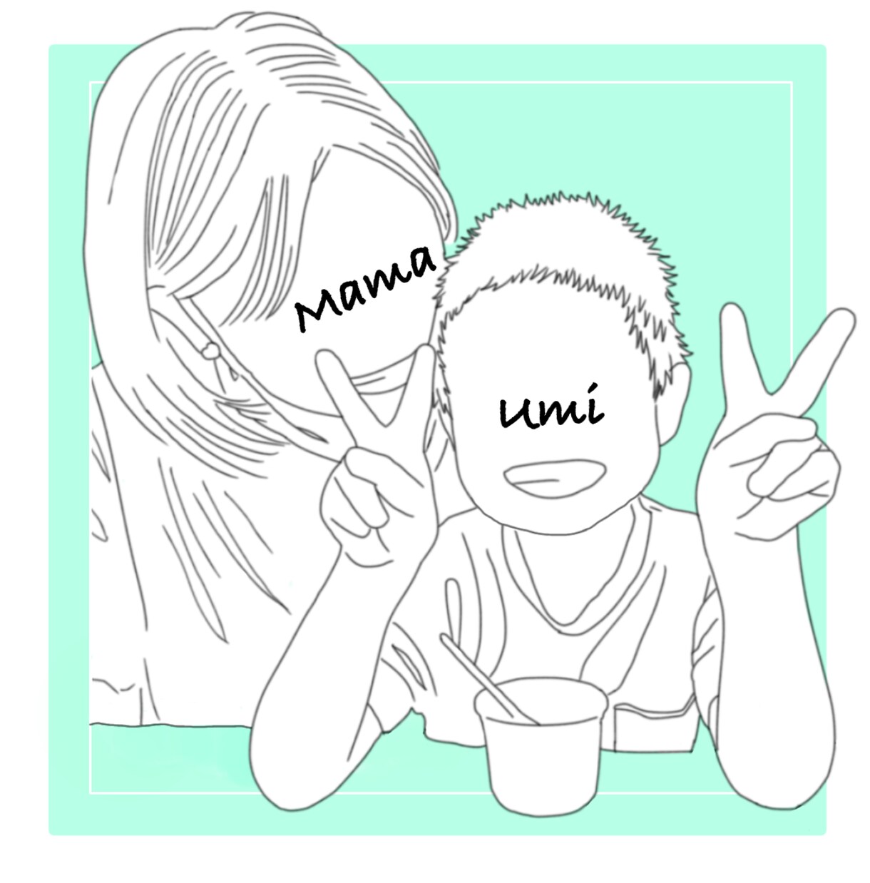 シンプル！線画イラスト描きます あなたの写真がシンプルな線画イラストに！ イメージ6