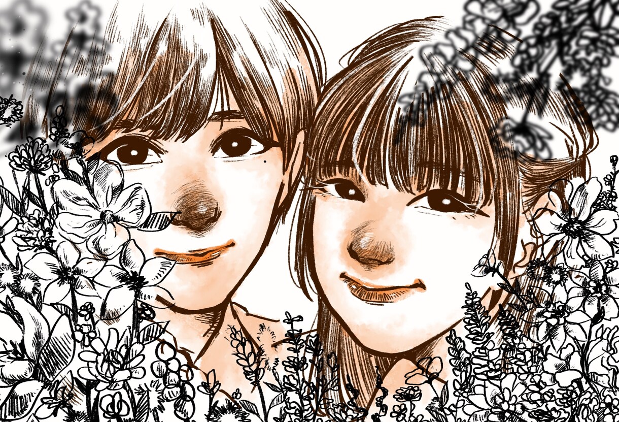 シンプルでオシャレな似顔絵お描きします アナログ、デジタルどちらでも受け付けいたします！ イメージ1