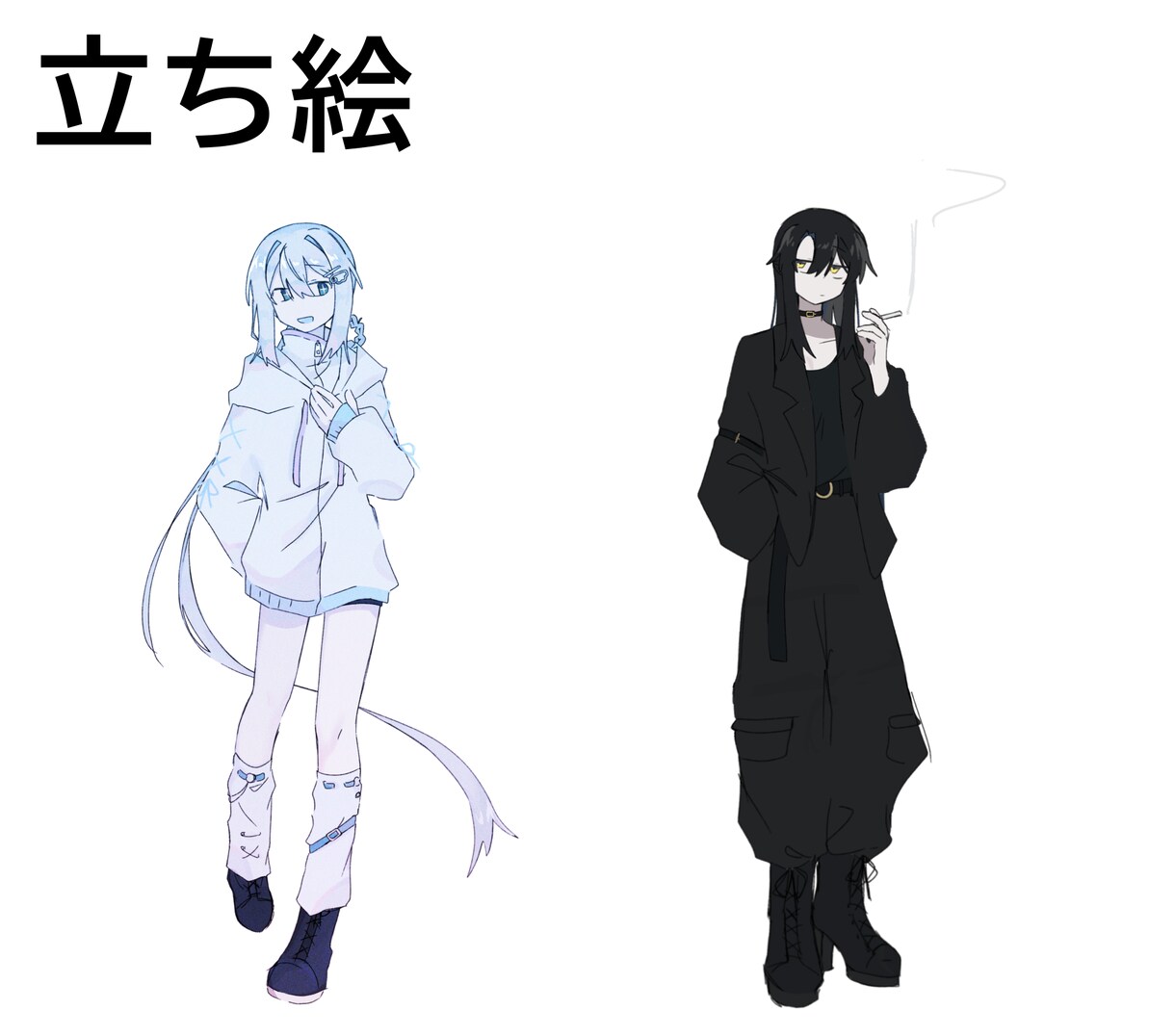 キャラクターデザイン、立ち絵を制作します あなたの入れたい要素からキャラクターをデザイン、制作します。 イメージ2