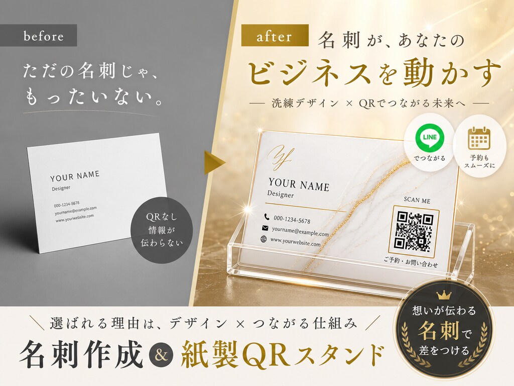 美容師専用！名刺＋QRスタンドを丸ごとお届けします 渡した瞬間からLINE誘導＆リピート仕組み化 イメージ3