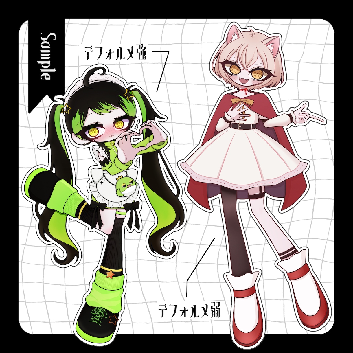 商用利用可！かっこかわいい♡イラストを描きます vtuberや活動者様におすすめ！動画で使える立ち絵イラスト イメージ3