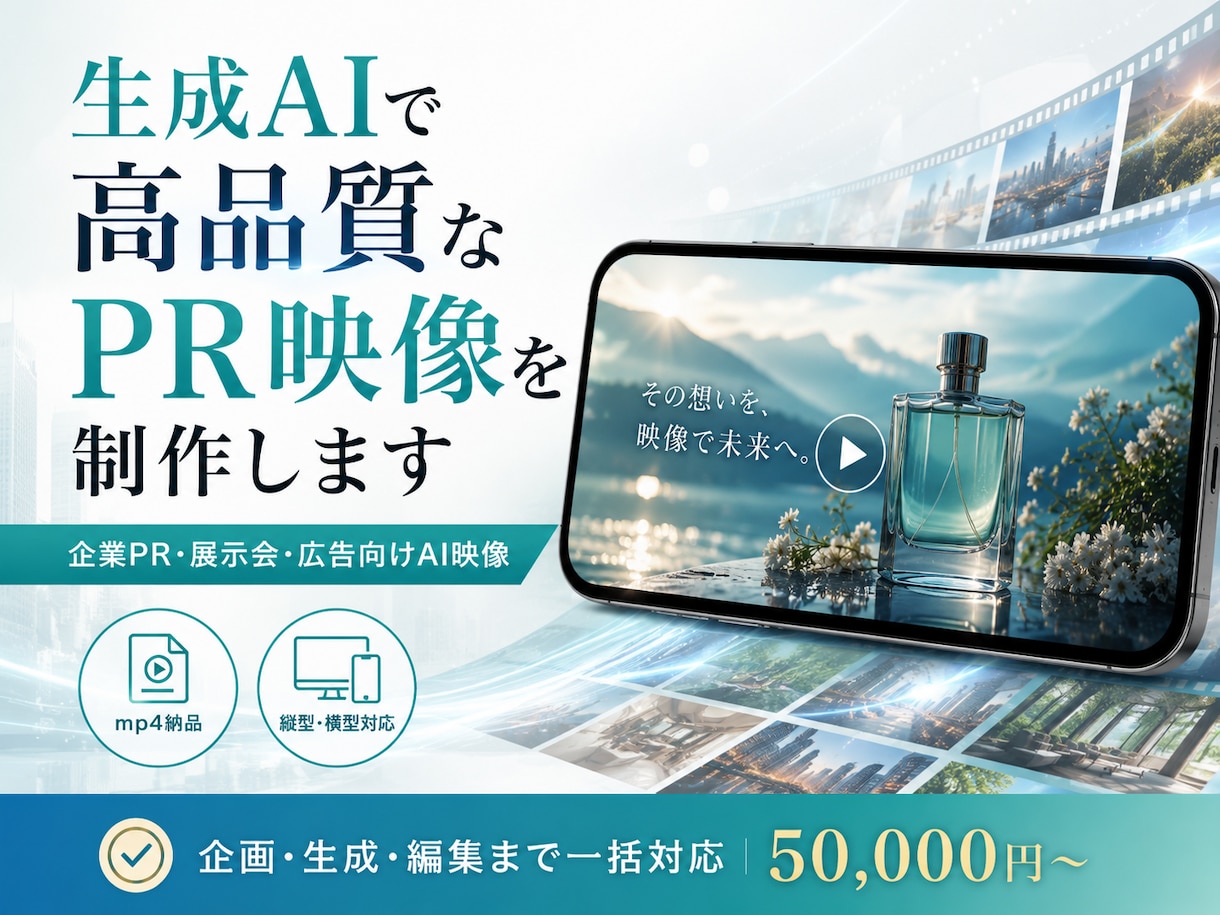 生成AIで高品質なPR映像を制作します 企業PR・展示会・広告向けAI映像 イメージ1