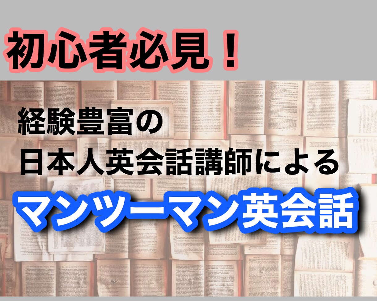 あなたが英語力に自信を持てるよう丁寧に指導します 初心者必見！専門資格保持の日本人英会話講師が全サポート！ イメージ1