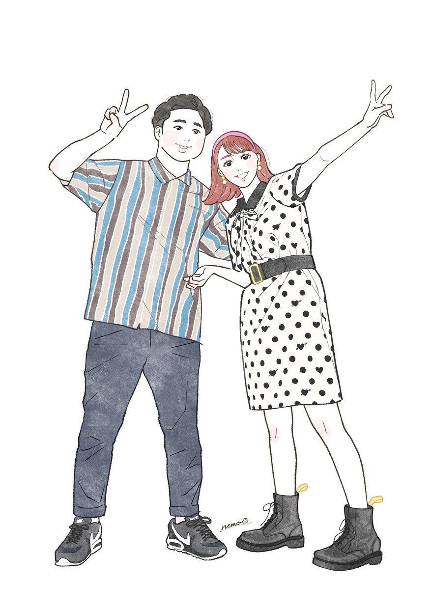 思い出をイラストに♡ふんわりかわいい似顔絵描きます ウェディング装飾やSNSアイコン、プレゼントにおすすめです♩ イメージ5