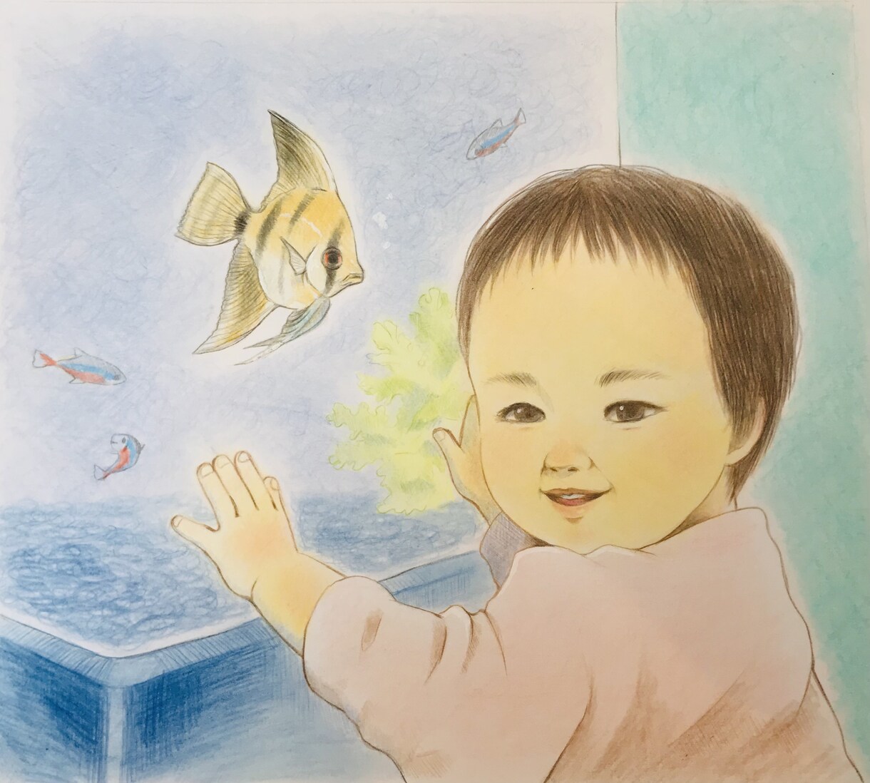 色鉛筆で記念日やプレゼントにイラスト描きます 柔らかタッチの色鉛筆で一点もののプレゼントはいかがですか イメージ1