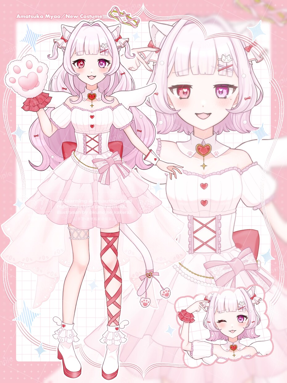 一目惚れする可愛さ♡心ときめく立ち絵を制作します 企業実績あり！個性を感じるキャラデザ・配信立ち絵・3面図も！ イメージ7