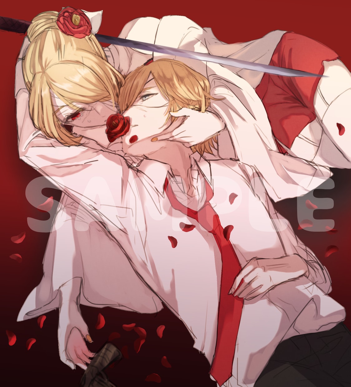 歌ってみたMV用やSNS用の美麗イラスト描きます 【限定3名様】ダーク・ファンタジーな世界観のイラスト制作 イメージ3