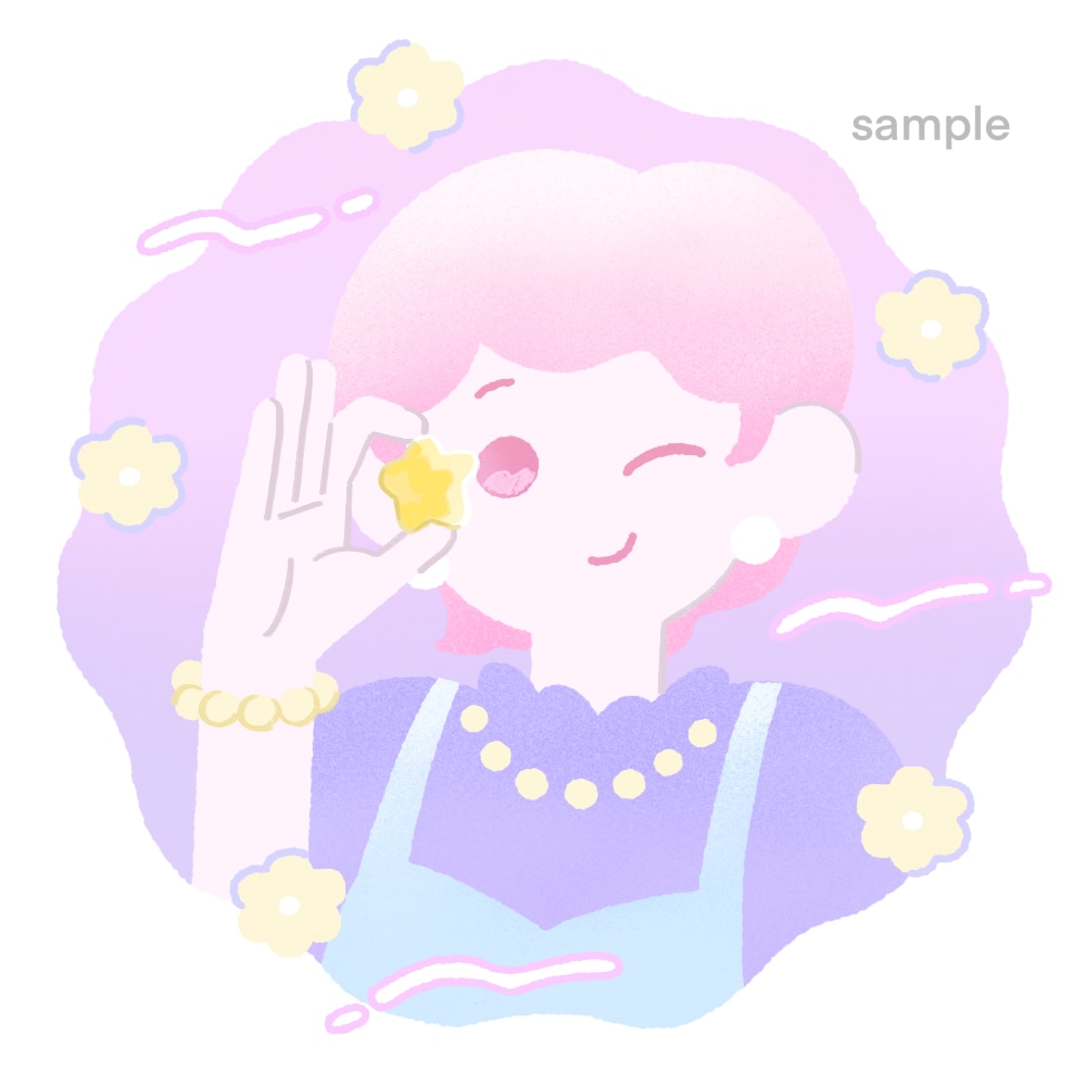 ゆるかわいい似顔絵のSNSアイコンイラスト描きます プロフィール画像にぴったりのフラットなデフォルメイラスト イメージ9