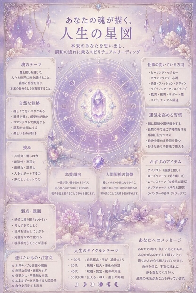貴方だけの占い鑑定書、お作りします あなた専用の幻想的な鑑定書をお作り致します イメージ3