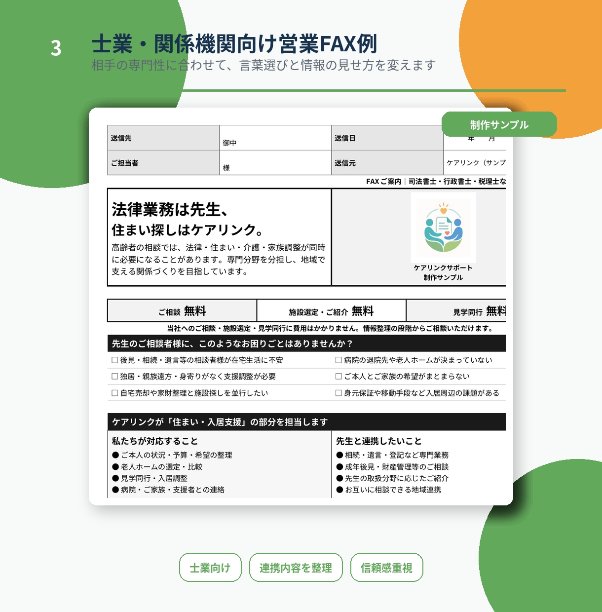 介護・福祉向け営業FAX・チラシを作ります PCが苦手でも安心｜手書きメモから対応します イメージ4