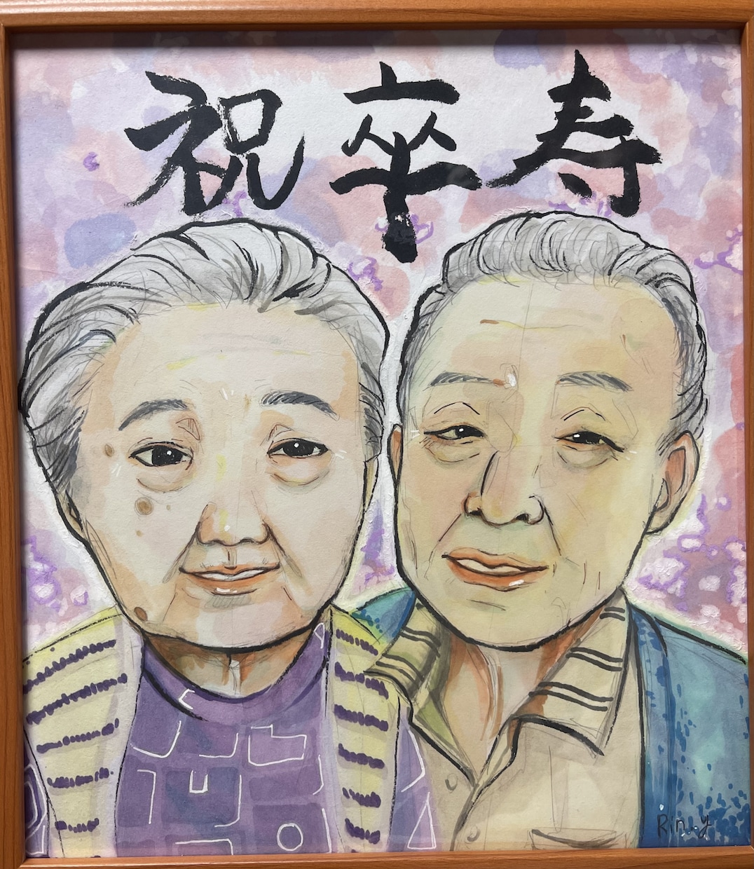 華やかな色味の似顔絵作成してます 即日対応可能！家族、カップル、ペット等全て受付ております！ イメージ2