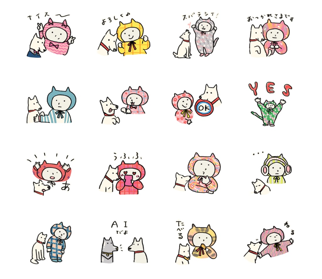 ゆるいイラストのLINEスタンプ８個作ります オリジナルのキャラクター/モチーフ/人物 手描きで作ります イメージ2