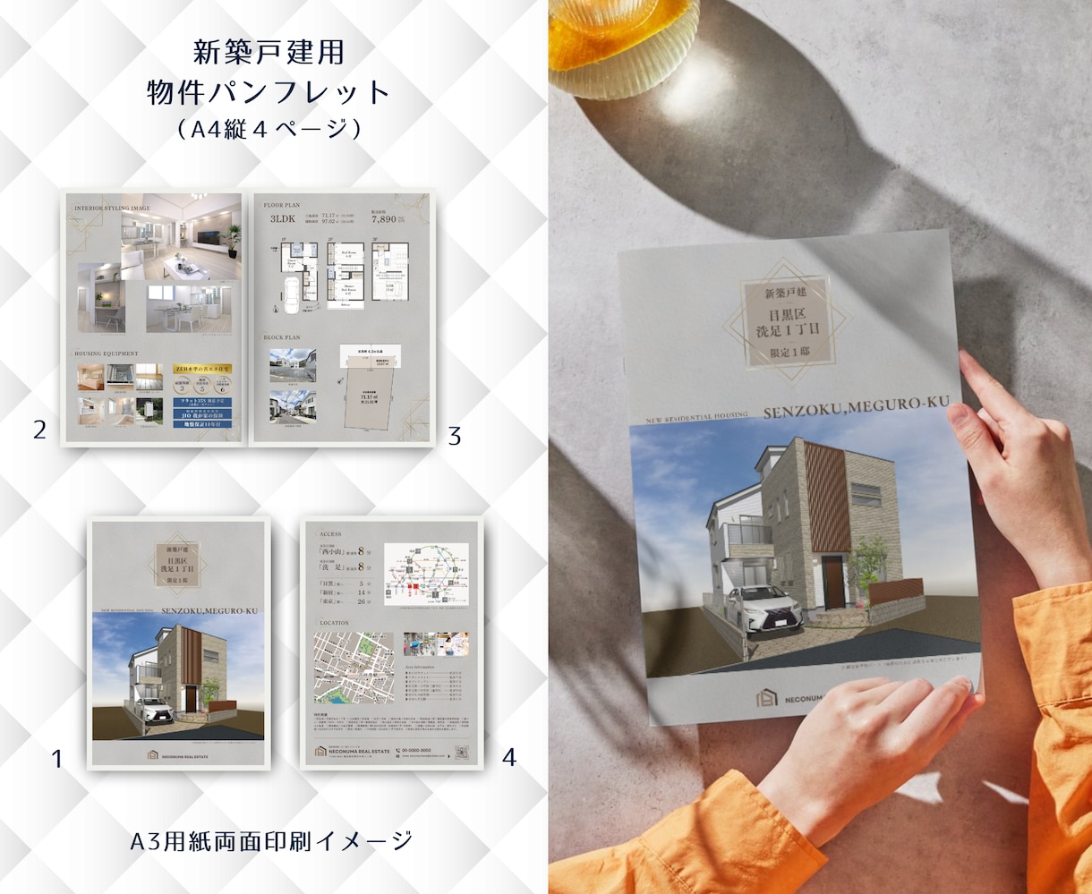 不動産勤務20年！マイソクテンプレート販売します マンション・戸建・土地各種。カラー変更や物件流し込みにも対応 イメージ8