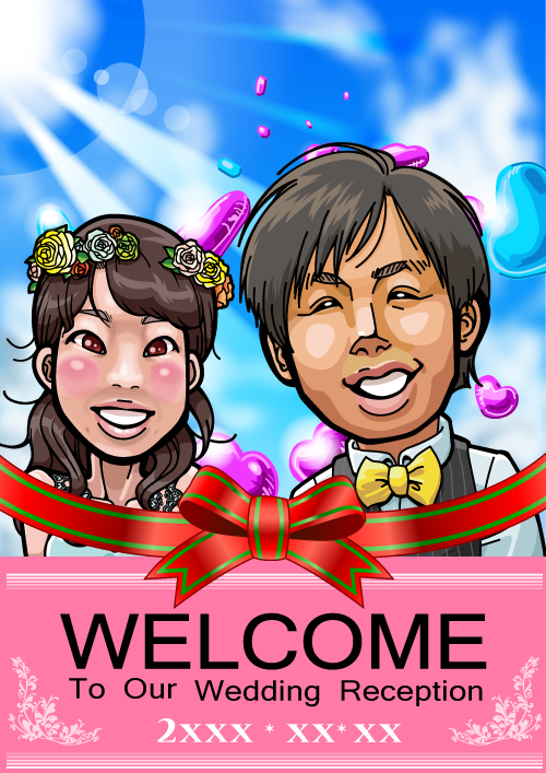 3日以内に可愛らしい似顔絵作成します お祝い、プレゼント、ウェディングボード、何用にでも…！ イメージ5